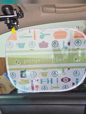 Pampered Chef Multicolor Kitchen Pattern Car Sun Shade